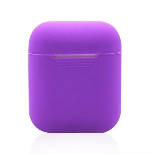 2x Silikon dekselveske til Apple Airpods / Airpods 2 - Lilla Purple one size