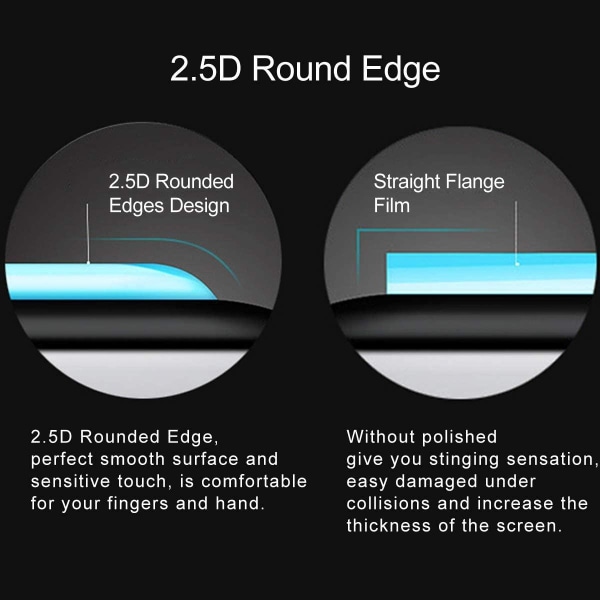 3x Härdat Glasskydd iPhone 12 Pro / iPhone 12 Täcker hela skärme Transparent