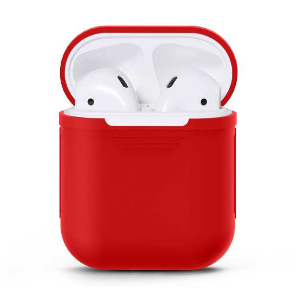 Silikon dekselveske til Apple Airpods / Airpods 2 - rød Red