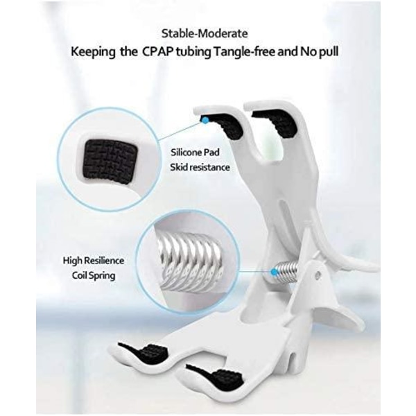 Slangeholder for CPAP Bli kvitt alle floker med CPAP-slangen White one size