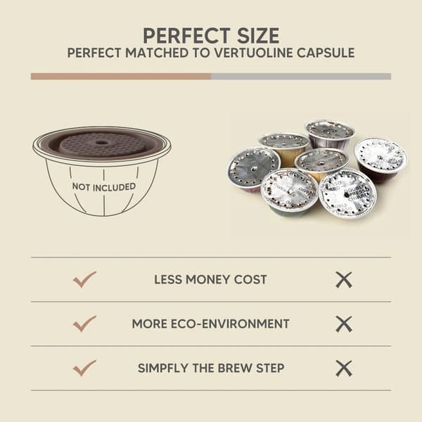 2X Kaffekapsel, Nespresso Vertuo, der passer til Vertuoline Brown