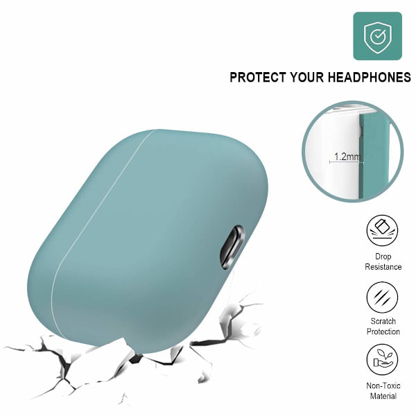 2x Silikonskal fodral för Apple Airpods PRO Blå Svart one size