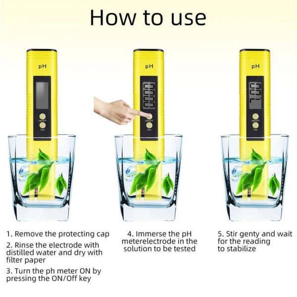 Digital pH-meter til vand Kompakt Yellow one size
