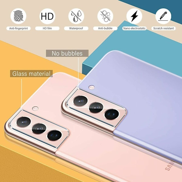 Samsung S22 / S22 Plus -kameran linssin suojus Transparent one size