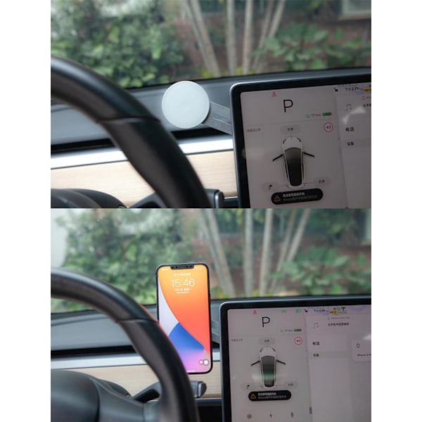 Universal mobil holder til bærbar computerskærm bil. Silver