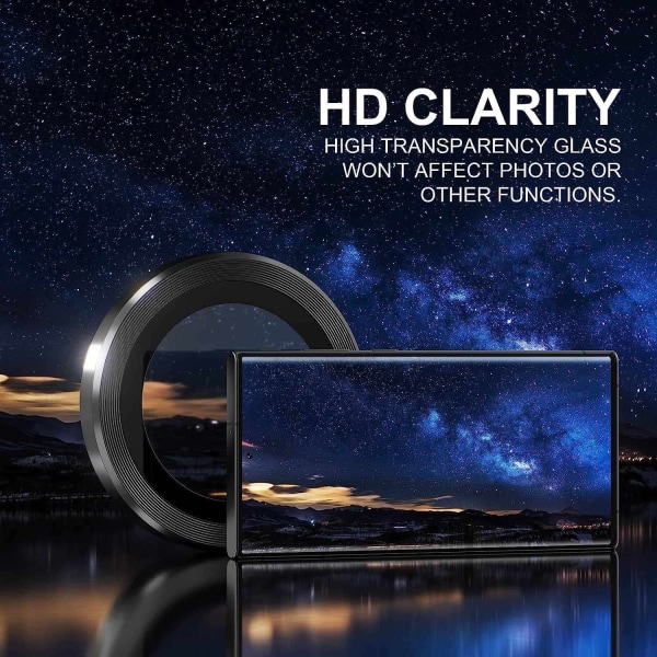 Sort Samsung S24+ Plus kamera linsecover Transparent one size