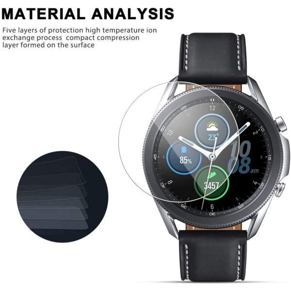 2x Skjermbeskytter for herdet glass til Samsung Galaxy Watch 45m Transparent one size
