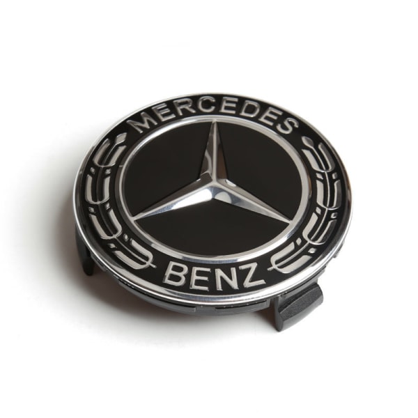 MB17 - 75MM 4-pakksenter dekker Mercedes Benz Silver one size