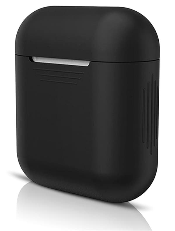 2x Silikone Cover Case til Apple Airpods / Airpods 2 - Sort Black one size