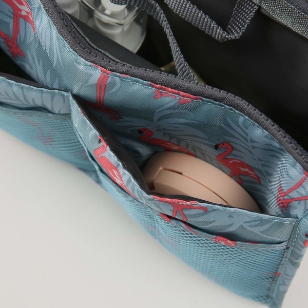 Bag in Bag Handväskinsats Väskinsats Flamingo Blå Blå one size