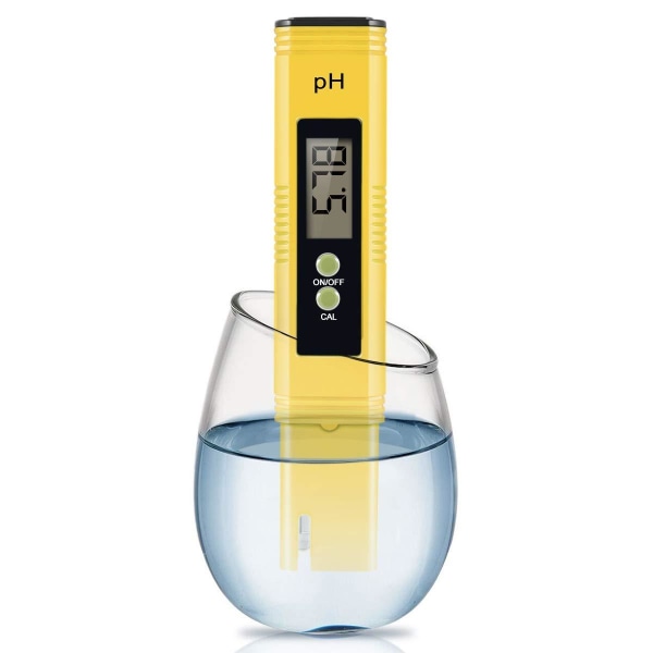 Digital pH mätare för vatten Kompakt Gul one size