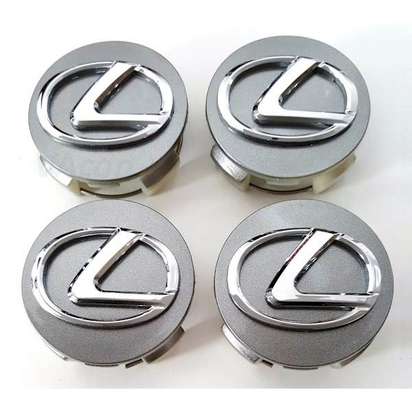 LX02- 62MM 4-pack Centrumkåpor Lexus Silver one size