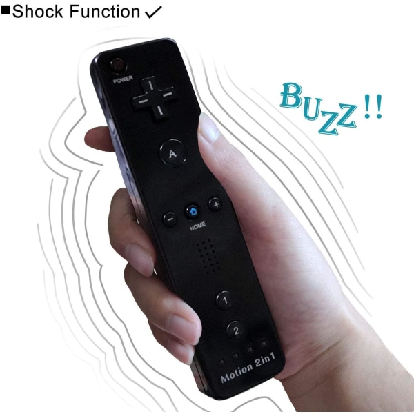 Wii Remote Plus + Nunchuck Motion Plus (sort) Black one size
