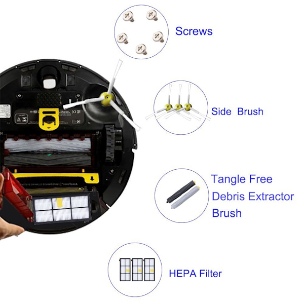 Underhållskit för iRobot Roomba 800 - och 900 - serien grå one size