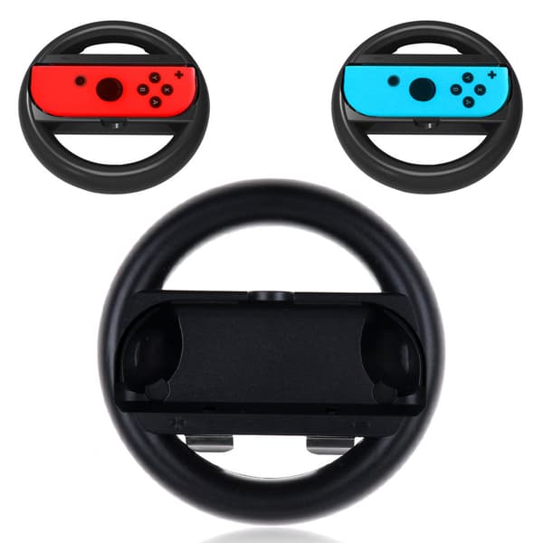 Sort Joy-Con Wheel 2stk Kompatibel med Nintendo Switch Black one size