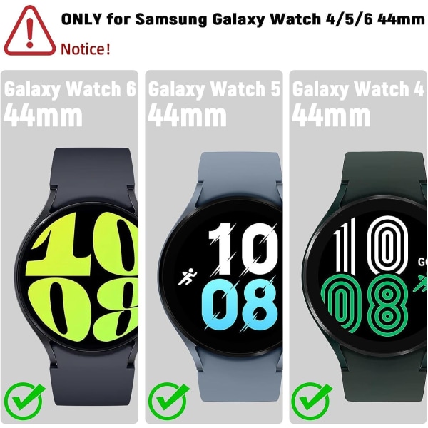 2x Hærdet glasskærmbeskytter til Samsung Galaxy Watch 44mm Transparent one size