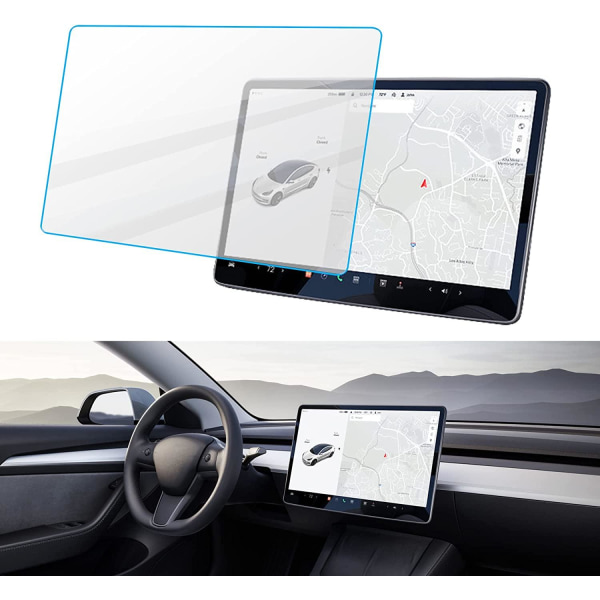Hærdet skærmbeskytter til Tesla Model X/S 2023 Transparent