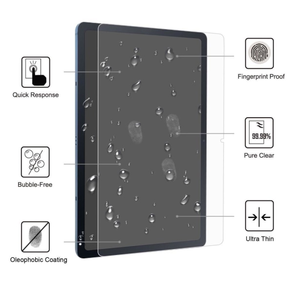 2x Displayskydd i härdat glas till Samsung Galaxy Tab A 10.1 T515 Transparent