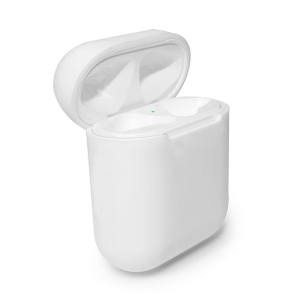 2x Silikon dekselveske til Apple Airpods / Airpods 2 - Hvit White