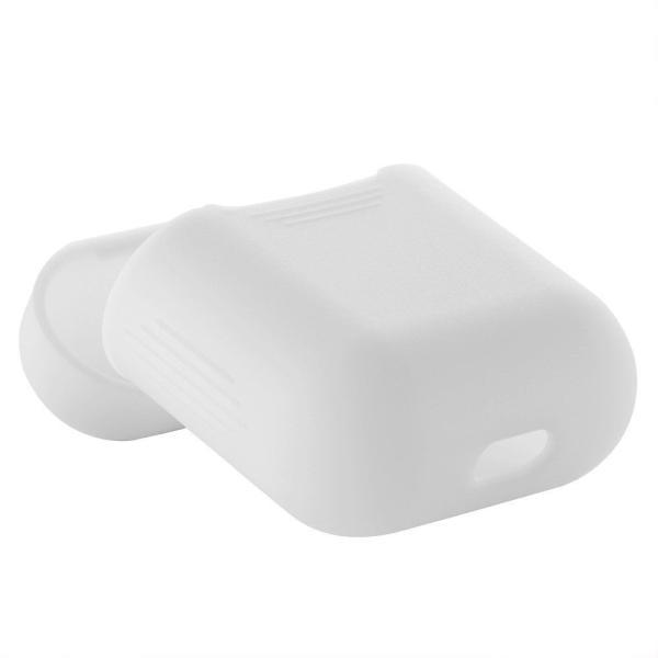 2x Silikone Cover Case til Apple Airpods / Airpods 2 - Hvid White