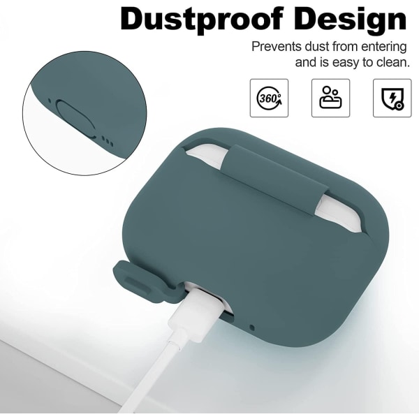 2x Green Airpods PRO 2 silikondeksel Green one size