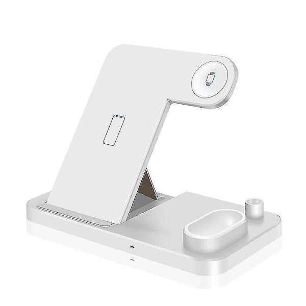 Hvit 4 - 1 ladestasjon for iPhone, Apple Watch, AirPods, Apple Pencil 1/2. Silver one size