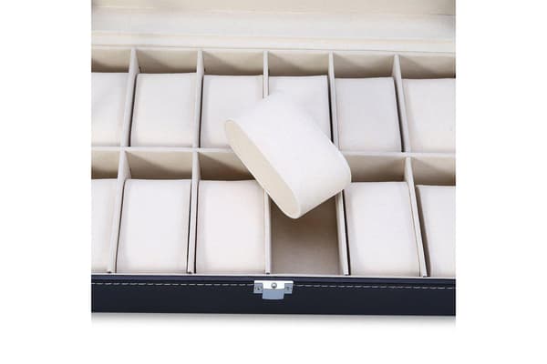Klocklåda för 12 klockor / Klockbox / Urbox Svart one size