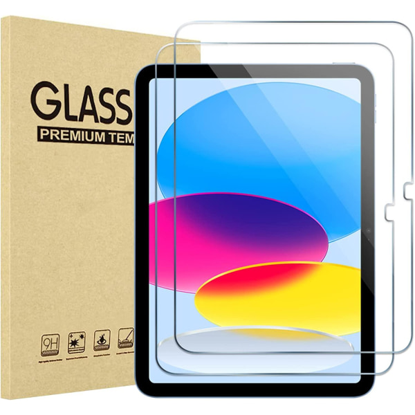 2X Karkaistu lasi näytön kansi  iPad 10.9 Gen 10 Transparent