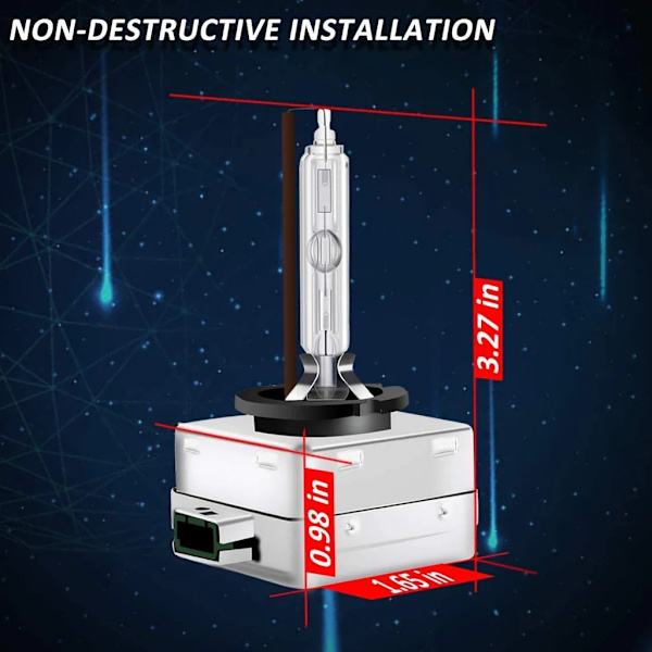 Xenonlamper, D3S 5000K, 2-pakning Silver