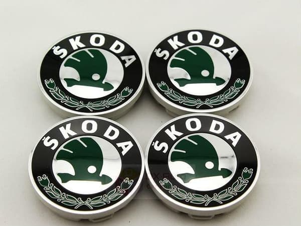 SK04 - 60MM 4-pack Center kattaa Skodan Silver one size
