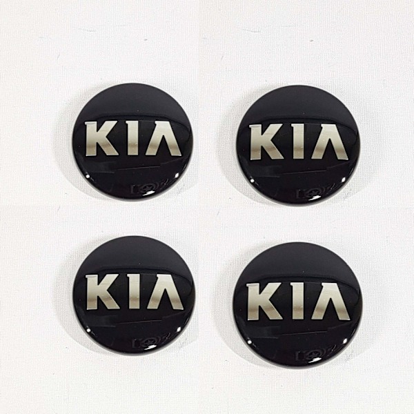 KIA04 - 58MM 4-pack Centrumkåpor KIA Silver one size