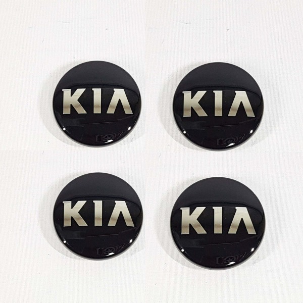 KIA04 - 58MM 4-pak Center dækker KIA Silver one size