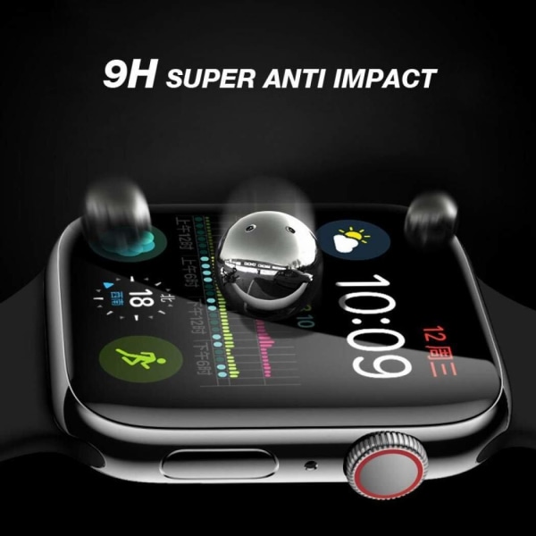 UV-lys hærdet glas skærmbeskytter til Apple Watch 45mm Transparent