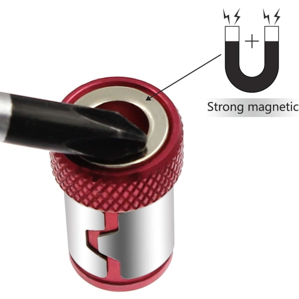 Magnetisk skrueholder til bits / skruetrækkere Red one size
