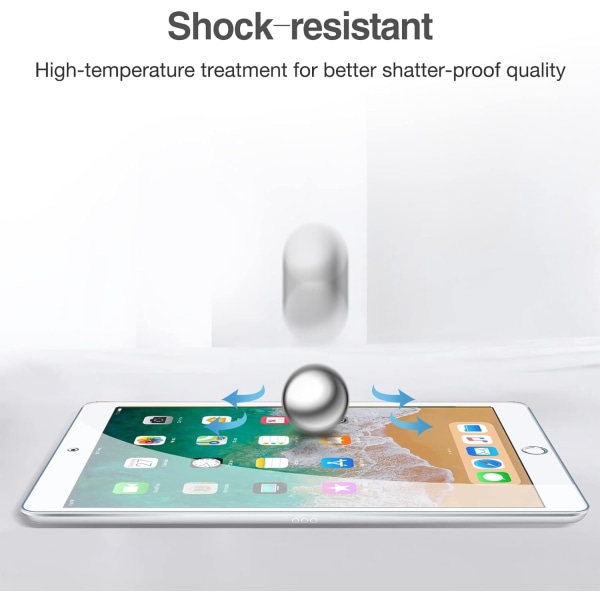Displayskydd i härdat glas till iPad Pro 9,7 tum iPad 9,7" 2018 Transparent