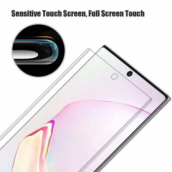 3x Fullskjermbeskytter for Samsung Note 10 i plastisk fingeravtr Transparent one size