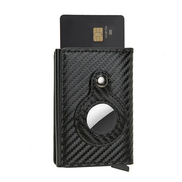 Pung med Airtag holder Carbon RFID Kortholder 5 kort Black one size