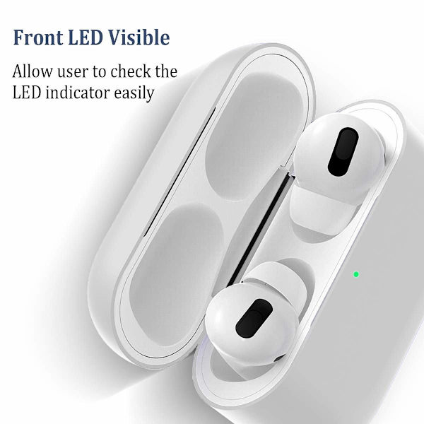 2x Silikonskal fodral för Apple Airpods PRO Vit Vit one size