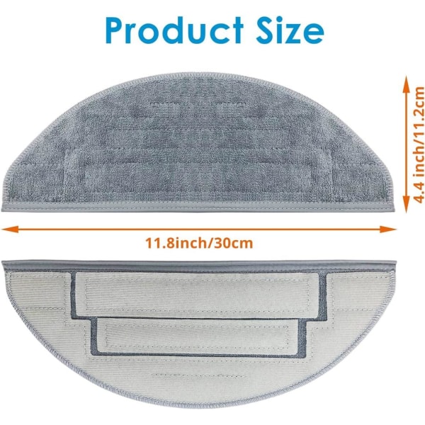 5x Moppdukar för Xiaomi Roborock S8 pro ultra Vit one size