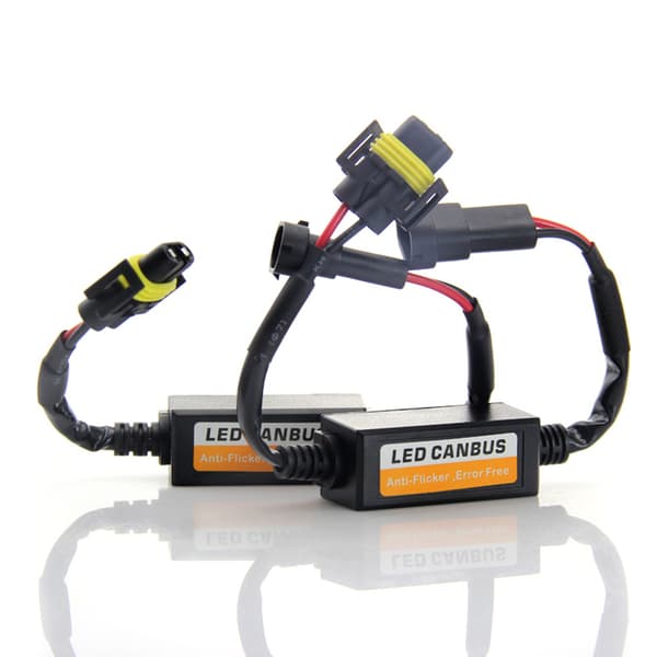 H1 / H3 LED-dekoder Canbus Advarselslyslys Kanseller Black