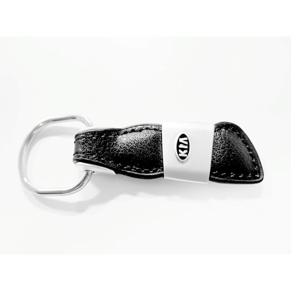 Ekte lær KIA nøkkelring Black one size