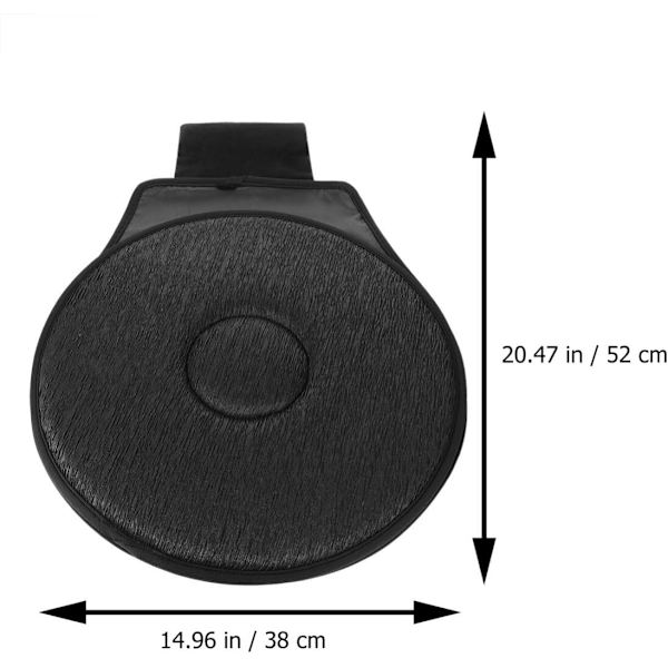 Ergonomisk Roterande sittdyna Svängbar Ortopedisk Snurrsits kudde Bilsäteskudde Svart