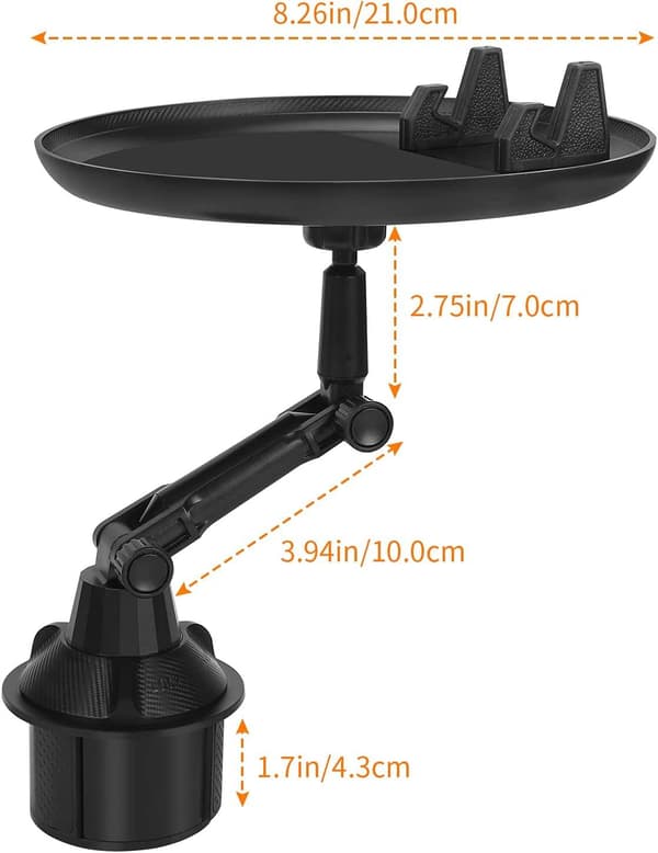 Spisebord for koppholder Multifunksjonell for Car caravan båt ... Black one size