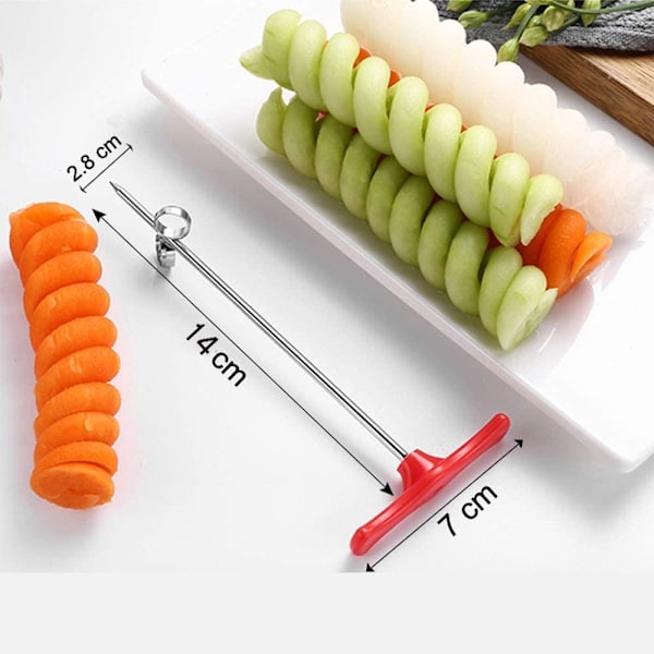 Spiral Slicer Vegetable Cutter, Root Vegetable Cutter Silver one size