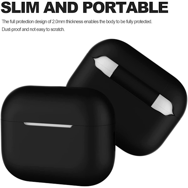 2x Sort Airpods PRO 2 Silikone skal Black one size