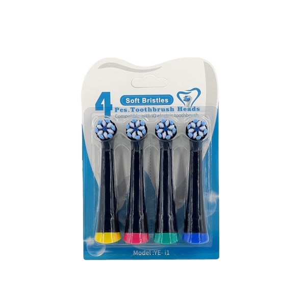 4-pack Oral-B iO-kompatible tannbørstehoder Myk Svart YE- i1 Black