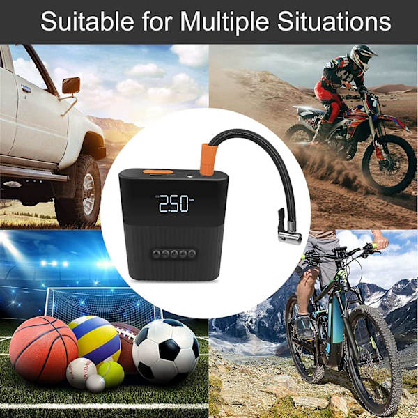 4 i 1 Starthjälp med luftkompressor och powerbank-funktion samt ficklampa Svart one size