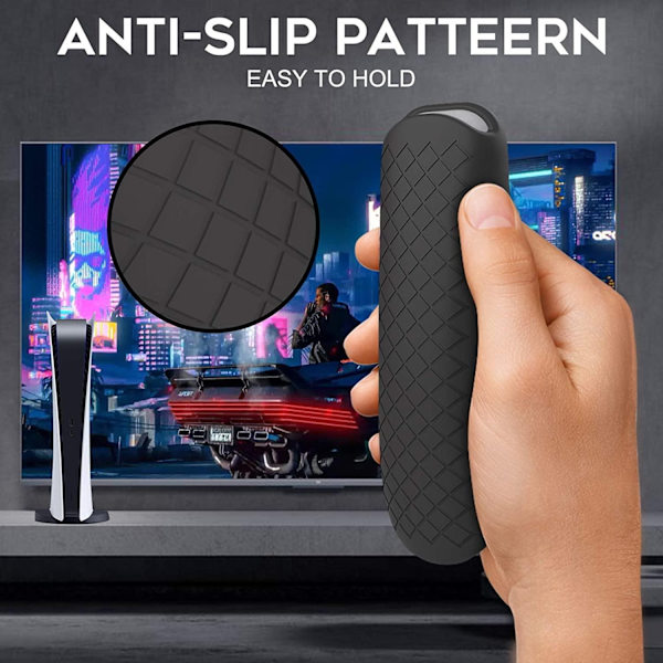 2x Silikon Skyddsfodral för Playstation 5 PS5 Fjärrkontroll - Svart Svart one size