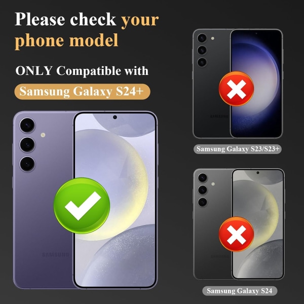 Burgundinpunainen Samsung S24+ Plus -kameran linssisuojus Transparent one size