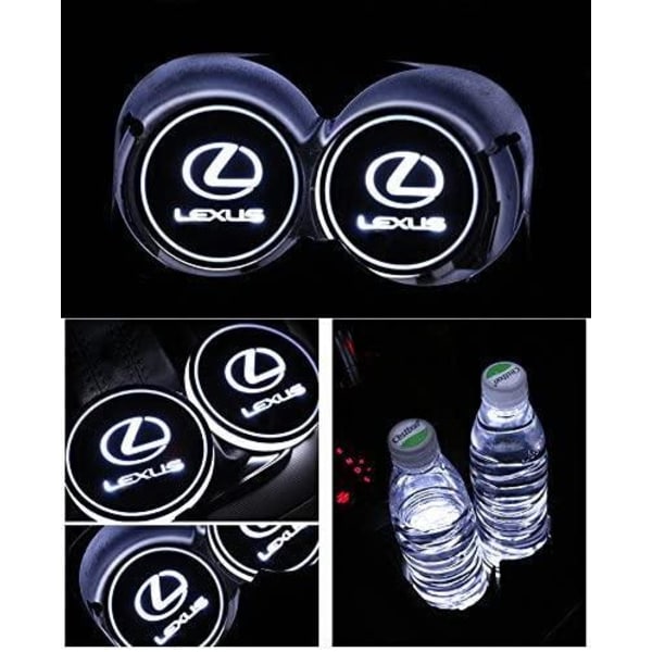 2X Lexus Led grunnplate for kruseholdere Silver one size